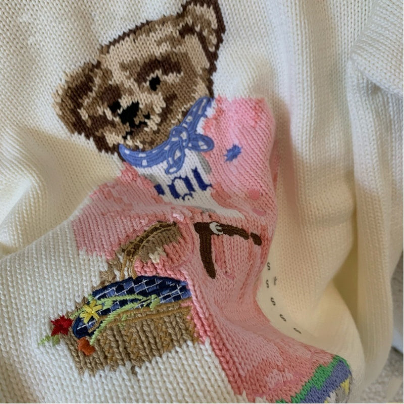 Jersey de Punto con Intarsia y Diseño de Osito de Polo Bear de Picnic