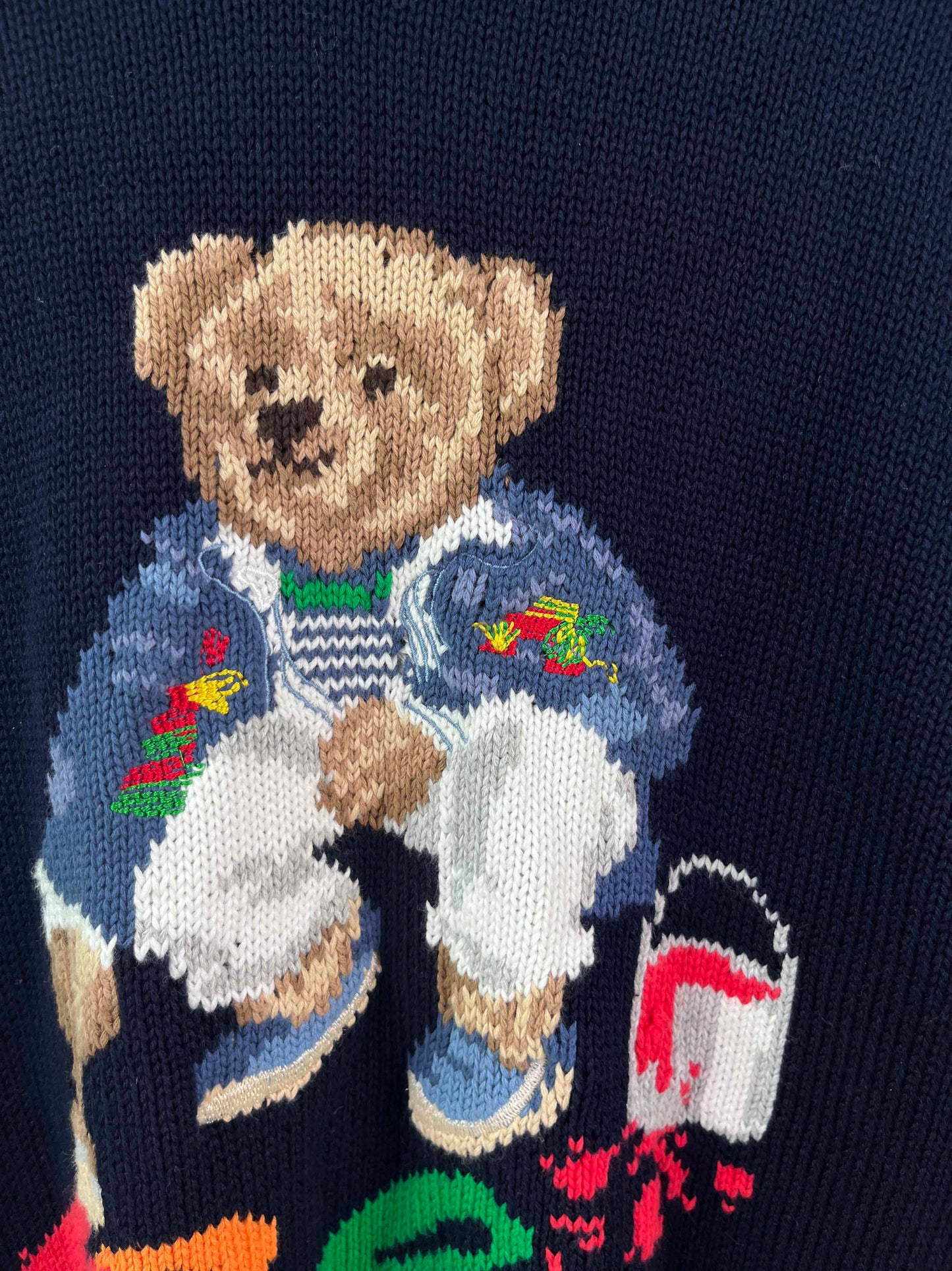 Jersey con Capucha de Algodón con Intarsia del Iconico RL Bear