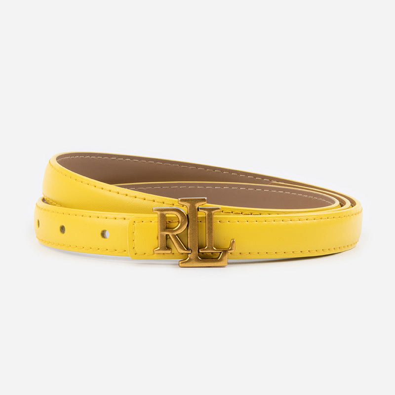 RL thin leather belt