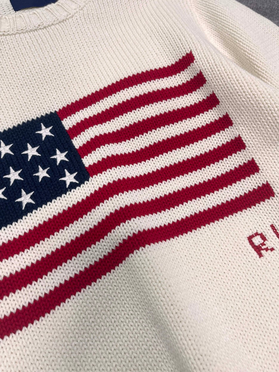 Jersey de Algodón con Bandera Americana para Hombre RL