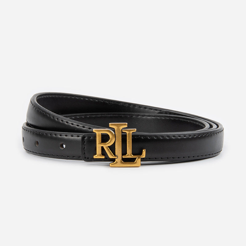 RL thin leather belt