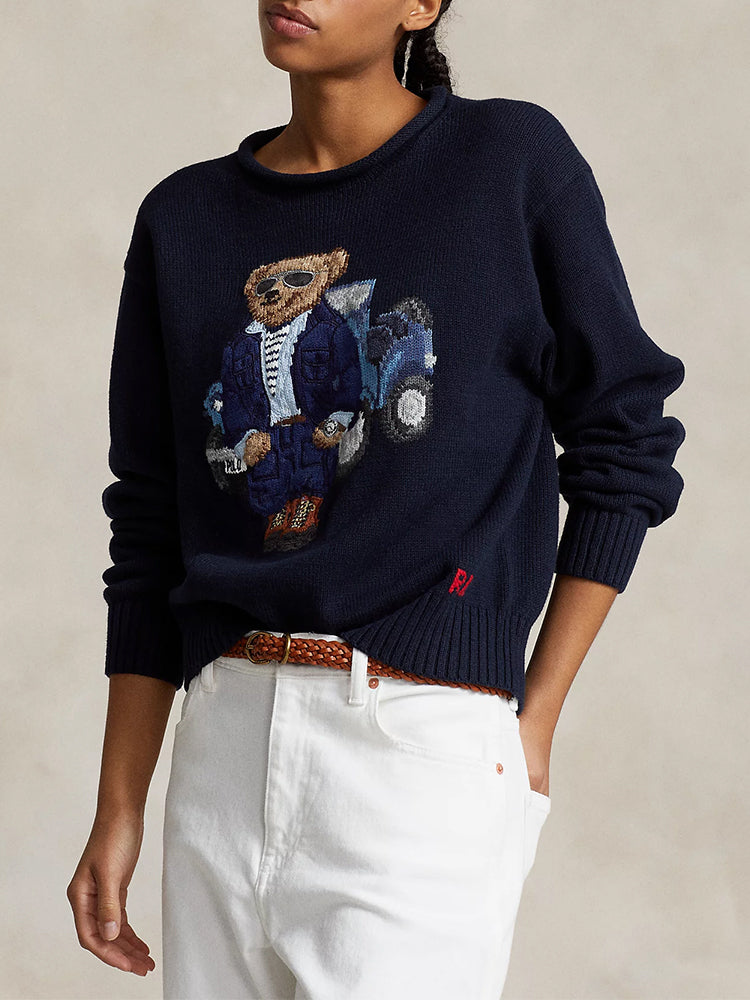 Pull en coton avec Polo Bear