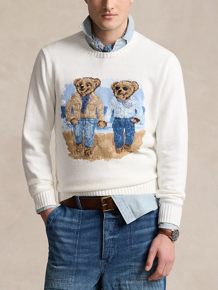 Pull en coton avec ours Ralph &amp; Ricky