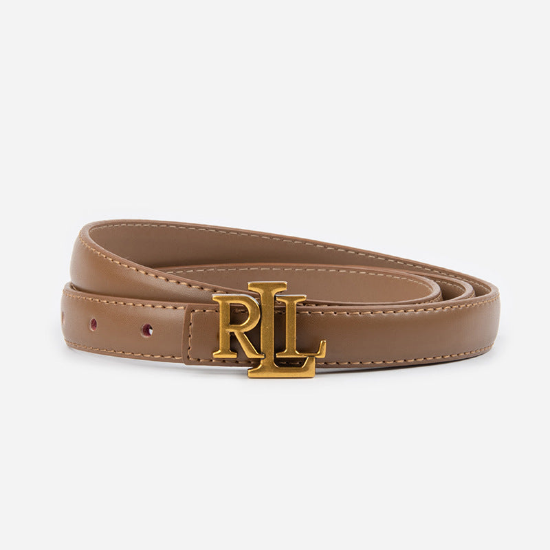 RL thin leather belt