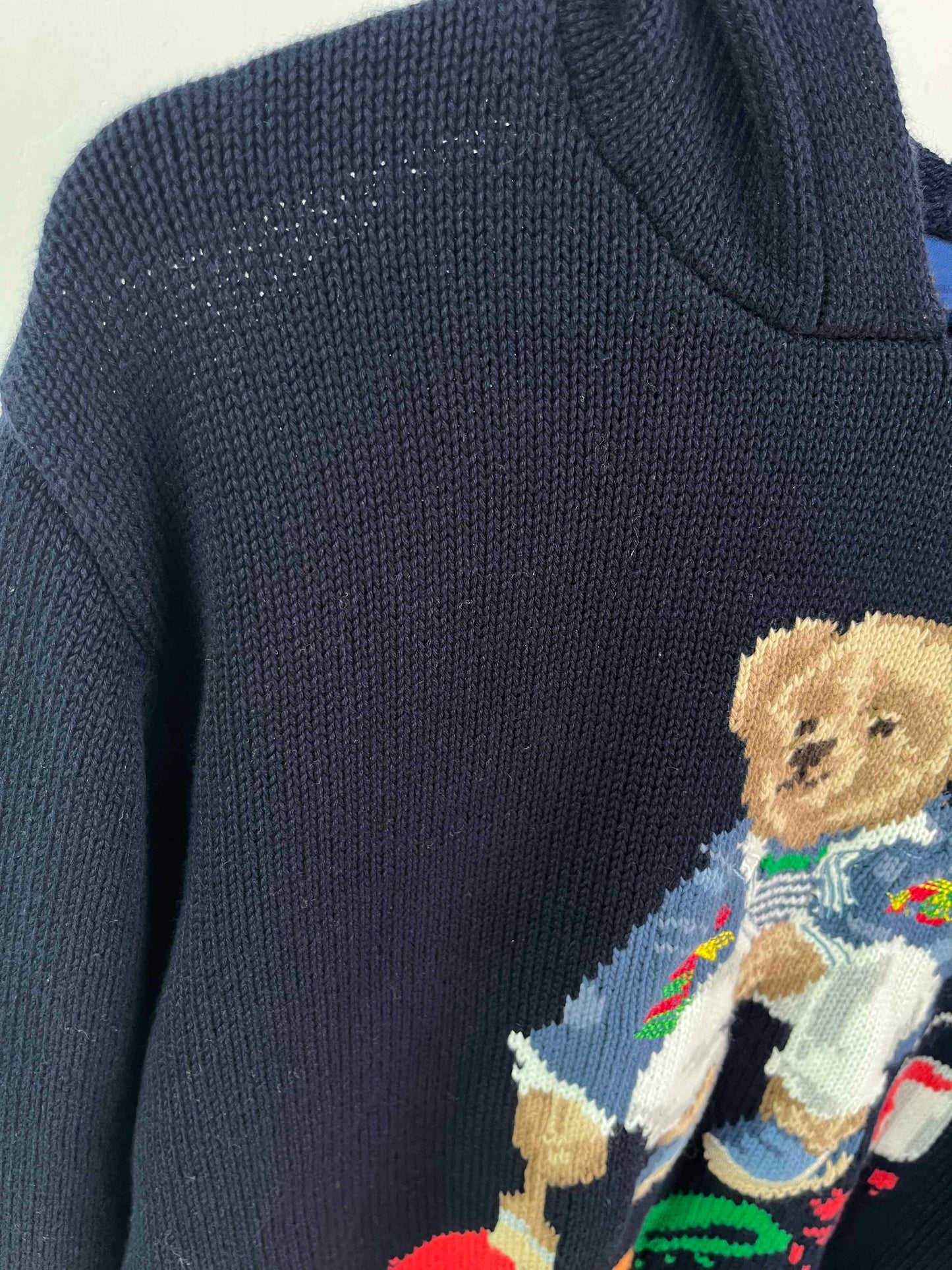 Jersey con Capucha de Algodón con Intarsia del Iconico RL Bear